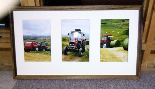 framed photo triptych