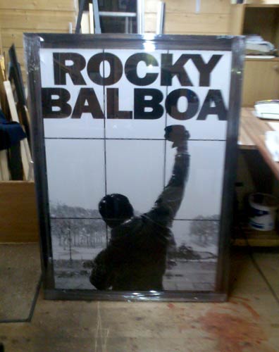 Framed montage of Rocky Balboa